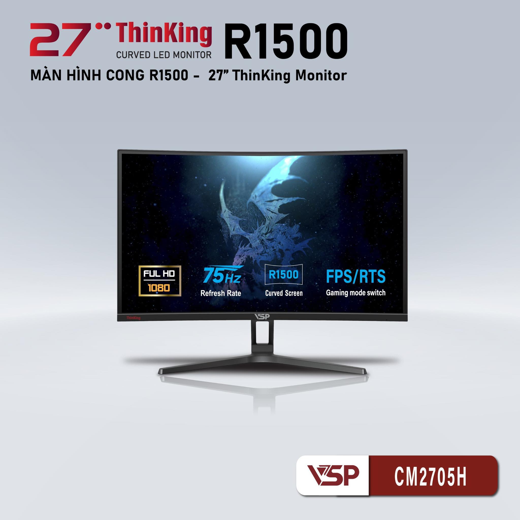 Màn hình cong VSP Thinking monitor 27inch -CM2705H 
