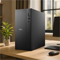 Máy tính để bàn Dell Tower ECT1250, i3-14100, 8GB, 512GB SSD, Intel UHD Graphics 730, ax+BT, KB, M, McAfee LS, Win 11 Home, 1Y WTY